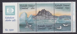 Greenland 1987 Hafnia 3v From M/s ** Mnh (24259) - Unused Stamps