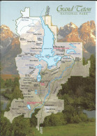 CPM US Wyoming - Grand Teton National Park - Map - Carte Geographique - Parc Proche De Yellowstone - Yellowstone