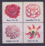 United States 1981 Flowers 4v ** Mnh (20252) - Altri & Non Classificati