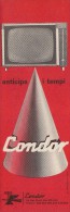 # CONDOR TV ITALY 1950s Advert Pubblicità Publicitè Reklame Drehscheibe Car Radio TV Television - Fernsehgeräte