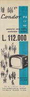 # CONDOR TV ITALY 1950s Advert Pubblicità Publicitè Reklame Drehscheibe Car Radio TV Television - Televisione