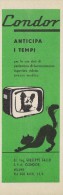 # CONDOR TV ITALY 1950s Advert Pubblicità Publicitè Reklame Drehscheibe Car Radio TV Television - Televisión