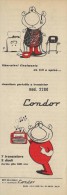 # CONDOR RADIO ITALY 1950s Advert Pubblicità Publicitè Reklame Drehscheibe Car Radio TV Television - Televisione