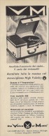 # VM MICHIGAN USA GIRADISCHI TURNTABLE Italy 1950s Advert Pubblicità Publicitè Reklame Drehscheibe Radio TV Television - Autres & Non Classés