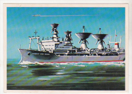 USSR Russia Old 1979 Postcard  - Space Control-monitoring Ship Kosmonaut Yuri Gagarin - Raumfahrt