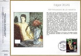 Feuillet Tirage Limité CEF 236 Peintre Peinture Edgar Degas Monaco - Covers & Documents