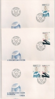 EUROPA KOMMUNIKATION TRANSPORTE 1988 LIECHTENSTEIN. 3 FDC. 3 ENVELOPPES. - Covers & Documents