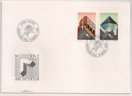 MODERNE ARCHITEKTUR,  LIECHTENSTEIN, 1987 . 1 FDC. 1 ENVELOPPE. ARCHITECTURE. - Briefe U. Dokumente