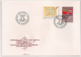 125 JAHRE LANDTAG ,  LIECHTENSTEIN, 1987 . 1 FDC. 1 ENVELOPPE. - Briefe U. Dokumente