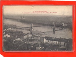 - AUVILLAR - Le Pont Suspendu Et "lous Biules" De La Garonne - Auvillar