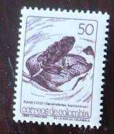 COLOMBIE: Grenouille, Grenouilles, Crapaud. Frog, YVERT N° 950. Neuf Sans Charniere (MNH) - Grenouilles