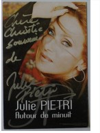 Carte Postale De JJulie PIETRI - Signé / Hand Signed / Dédicace Authentique / Autographe - Zangers En Musicus