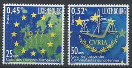 143 LUXEMBOURG 2002 - Carte Europe Symboles  (Yvert 1509/10) Neuf (MNH) Sans Trace De Charniere - Nuevos