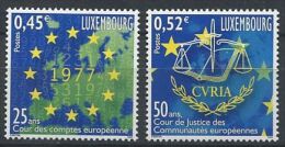 143 LUXEMBOURG 2002 - Carte Europe Symboles  (Yvert 1509/10) Neuf (MNH) Sans Trace De Charniere - Nuovi