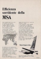 # MSA MALAYSIA SINGAPORE 1960s Italy Advert Publicitè Publicidad Reklame Airlines Airways Aviation Flight Airplane - Advertisements