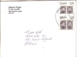 GOOD CANADA Postal Cover To ESTONIA 2015 - Good Stamped: Stamp On Stamp - Briefe U. Dokumente