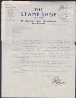 New Zealand N.Z. Air Mail Letter Form PRIVATE Print CHRISTCHURCH 1955 Cover Brief KASTRUP Denmark (2 Scans) - Poste Aérienne