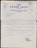 New Zealand N.Z. Air Mail Letter Form PRIVATE Print CHRISTCHURCH 1955 Cover Brief KASTRUP Denmark (2 Scans) - Airmail