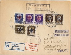 LBL30 - ITALIE II GM - LETTRE RECOMMANDÉE  EXPRÈS LUBIANA  / VARESE FÉVRIER 1944 - German Occ.: Lubiana