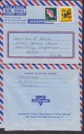 New Zealand Air Mail Aerogramme NELSON 1972 Cover Brief  Fish Poisson Schmetterling Butterfly Papillon Overprinted !! - Corréo Aéreo