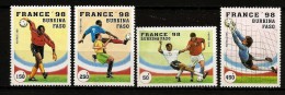 Burkina Faso N° 995 / 8 ** Coupe Du Monde, France 98, Football, Sport, Gardien De But, Tir, Tacle, Ballon, Drapeau - Burkina Faso (1984-...)