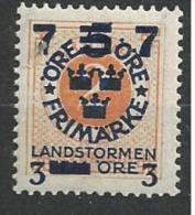 1918 MH Sweden, Sverige, Schweden, Ongestempeld - Ongebruikt