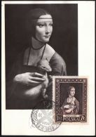 68 Maximum Card Lady With The Ermine By Leonardo Da Vincii - Cartes Maximum