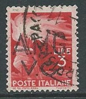 1945-47 TRIESTE AMG VG USATO DEMOCRATICA 3 LIRE - L3 - Usados