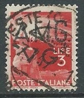 1945-47 TRIESTE AMG VG USATO DEMOCRATICA 3 LIRE - L6 - Oblitérés