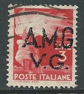 1945-47 TRIESTE AMG VG USATO DEMOCRATICA 3 LIRE VARIETà SOPRASTAMPA - L2 - Usados