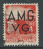 1945-47 TRIESTE AMG VG USATO DEMOCRATICA 4 LIRE - L5 - Gebraucht