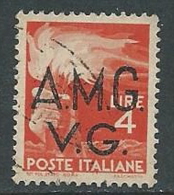 1945-47 TRIESTE AMG VG USATO DEMOCRATICA 4 LIRE - L7 - Oblitérés