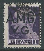 1945-47 TRIESTE AMG VG USATO IMPERIALE 1 LIRA - L1 - Gebraucht