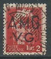 1945-47 TRIESTE AMG VG USATO IMPERIALE 2 LIRE - L3 - Used