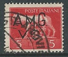 1945-47 TRIESTE AMG VG USATO LUPA 5 LIRE - L2 - Gebraucht