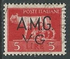 1945-47 TRIESTE AMG VG USATO LUPA 5 LIRE - L5 - Gebraucht