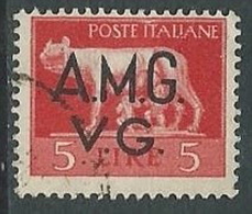 1945-47 TRIESTE AMG VG USATO LUPA 5 LIRE - L7 - Used