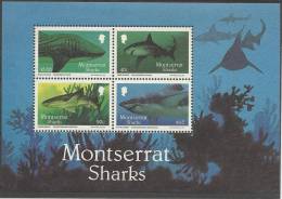 MONTSERRAT - 1987 Sharks Souvenir Sheet. Scott 646a. MNH ** - Montserrat