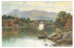 RB 1050 - E. Longstaffe Postcard - Boat At Bricken Bridge Killarney - Kerry Ireland Eire - Kerry