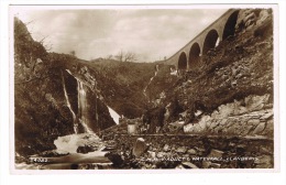 RB 1050 - Real Photo Postcard Snowdon Mountain Railway Viaduct & Waterfall Llanberis Wales - Caernarvonshire