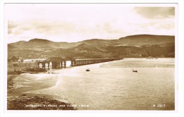RB 1050 - Real Photo Postcard - Barmouth Railway Viaduct & Cader Idris - Merionethshire Wales - Merionethshire