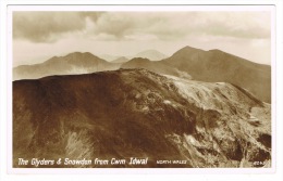 RB 1050 - Real Photo Postcard - The Glyders & Snowdon From Cwm Idwal Caernarvonshire Wales - Caernarvonshire