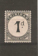 TRINIDAD 1885 1d Postage Due SG D2 Watermark Crown CA MOUNTED MINT Cat £13 - Trinidad Y Tobago