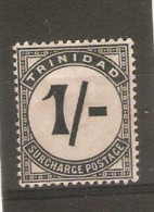 TRINIDAD 1905 - 1906 1s Postage Due SG D17 Watermark Multiple Crown CA LIGHTLY MOUNTED MINT Cat £26 - Trindad & Tobago (...-1961)