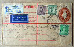 COVER AUSTRALIA TO ITALY 1939 AIR MAIL + REGISTRED - Briefe U. Dokumente