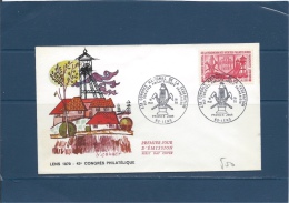Francecarte Max Enveloppe 1ER JOUR Congres Nat. Fede.Soc. Phila.    LENS 16/5/1970  Val YT : 1,50 € - Unclassified