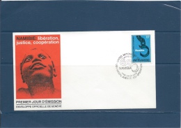 NATIONS UNIES Carte Max Enveloppe 1ER JOUR  NAMIBIE       5/5/ .... - Maximumkarten