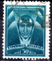 ROMANIA 1932 Postal Tax Stamps - Airman -  50b - Green   FU - Oficiales