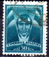 ROMANIA 1932 Postal Tax Stamps - Airman -  50b - Green   FU - Servizio