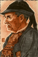 ILLUSTRATEURS - Carte Illustrée Par Géo FOURRIER - Visages Bretons - Pays Bigouden - Fourrier, G.